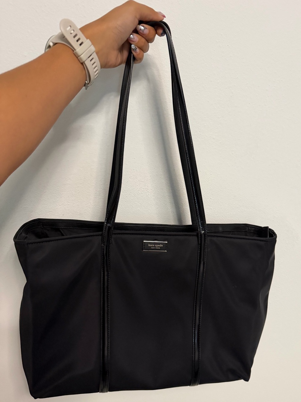 kate spade Black Nylon Tote with Long Straps